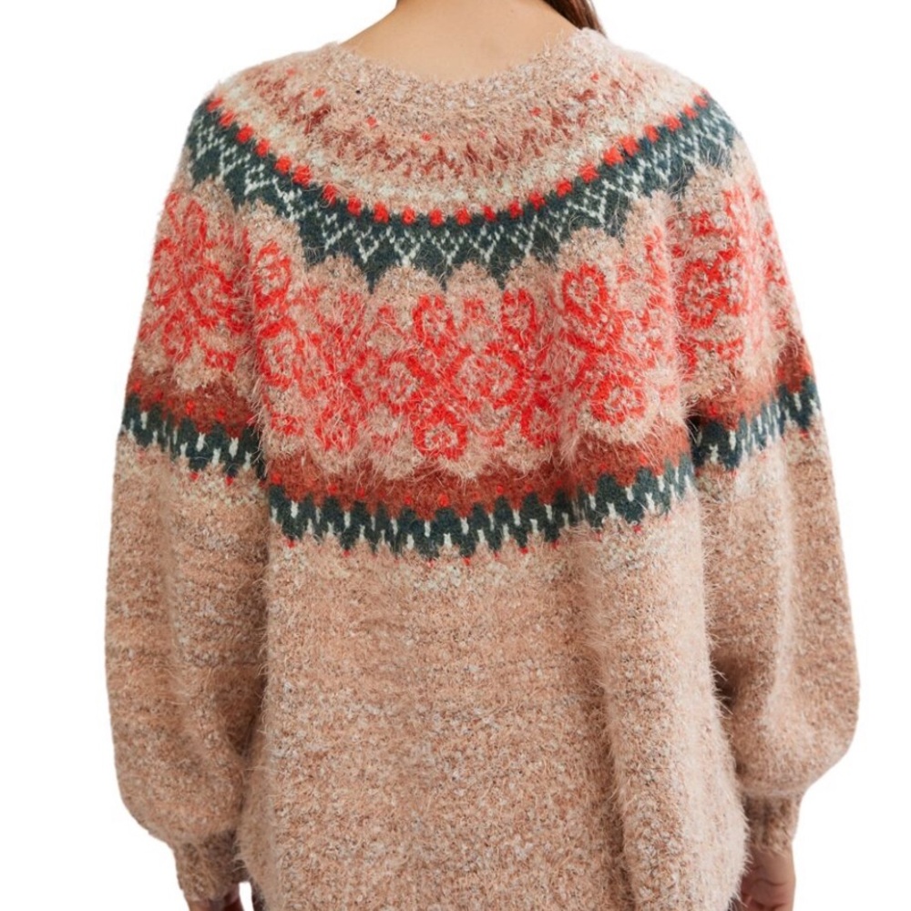 Free People Festive Frost Sweater size medium - Picture 2 of 4